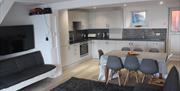 Open plan living, dining and kitchen, 29 North Furzeham Road, Brixham, Devon