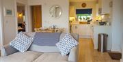Lounge and Kitchen, Plover 2, The Cove, Brixham, Devon