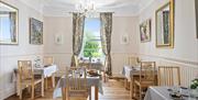 Dining room at Abbeyfield B&B, Torquay, Devon