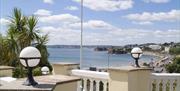 Terrace with sea view, Appleby's, Heritage Hotel, Shedden Hill, Torquay, Devon