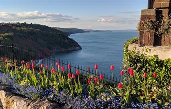 The stunning view from Babbacombe Downs in Torquay, Devon
