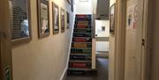 Hallway and staircase, Torquay Backpackers International Travellers Hostel, Torquay, Devon