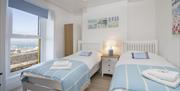 Twin bedroom with sea view, Lounge with sea view, The Captain's Cottage, North View Road, Brixham, Devon