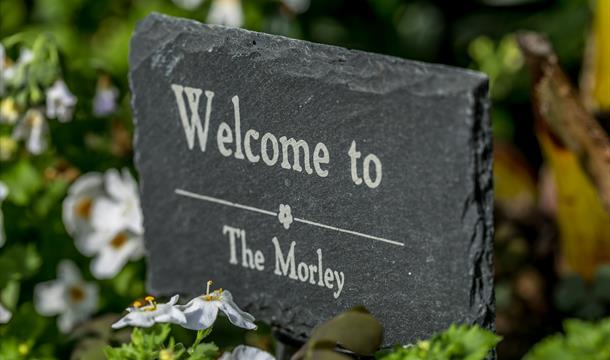 Welcome to The Morley sign