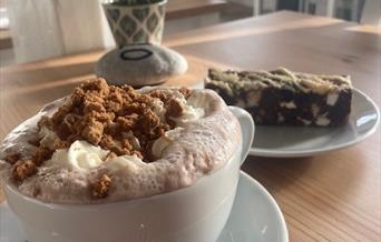 Hot chocolate, Torre Abbey Cafe, Torquay, Devon