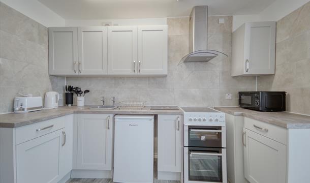 Fully fitted kitchen at Glencoe Holiday Apartments