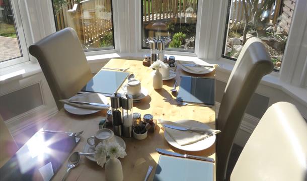 Breakfast with a view at Bentley Lodge, Torquay, Devon