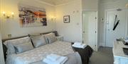 Room 3 Super king-size bed, with ensuite bathroom low profile walk-in  shower