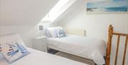 Twin bedroom, Limpet Cottage, Higher Street, Brixham, Devon