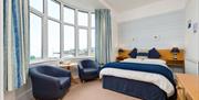 Bedroom with a view at Marine Hotel, Paignton, Devon