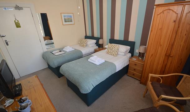 Merritt House Bed and Breakfast bedroom interior in Paignton Devon.