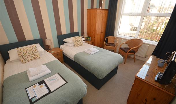 Merritt House Bed and Breakfast bedroom interior in Paignton Devon.