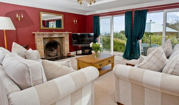 Lounge with view, Norville, Victoria Road, Brixham, Devon