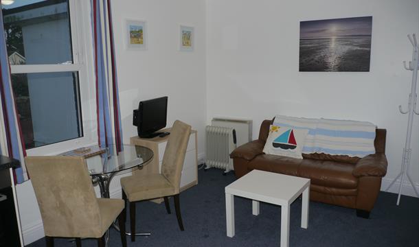 Lounge area at Broadshade Holiday Flats, Paignton, Devon