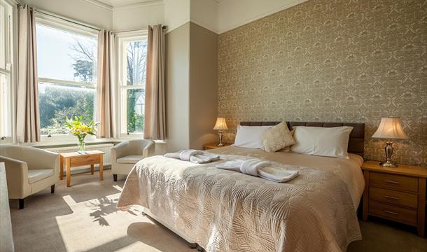 Double bedroom at Hotel Balmoral, Torquay, Devon