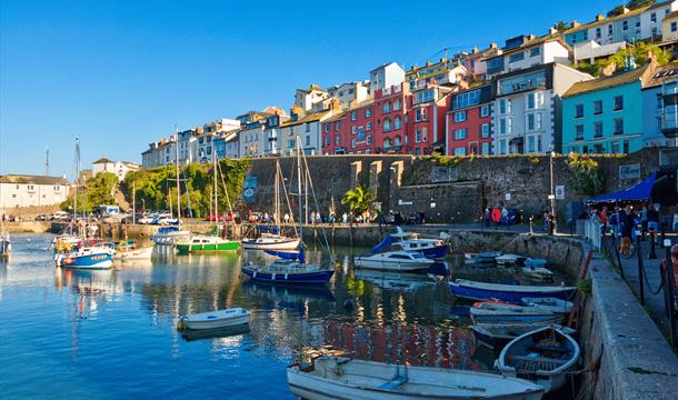 Quayside Hotel overlooking the Brixham Harbour in Torbay, South Devon, England