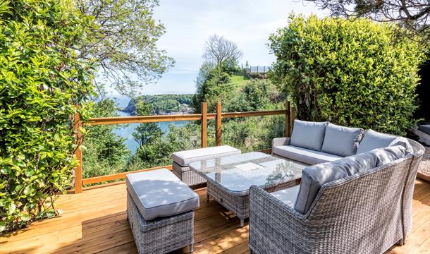 Main decking area with ocean views.