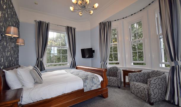 View of bedroom at Lincombe Hall Hotel & Spa, Torquay, Devon