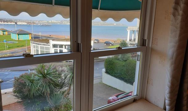 View from bedroom, The Sands, Paignton, Devon