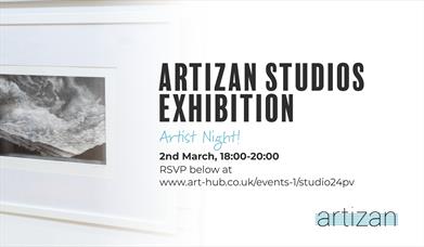 Launch Header, Artizan Studios Evening, Artizan Gallery, Torquay, Devon
