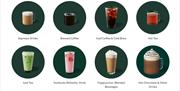 Starbucks drinks selection