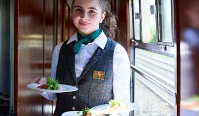 Dining service on the Southend to Kingswear Steam Train Journey