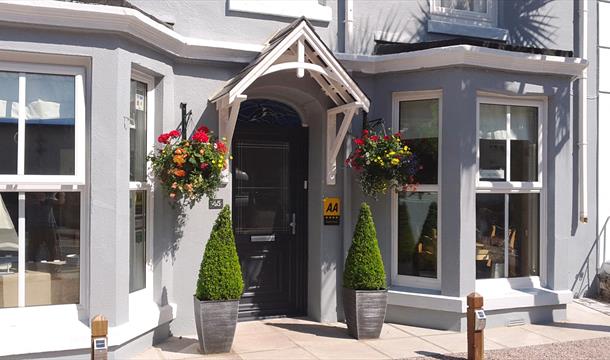 Entrance to Melville Guest House, Brixham, Devon