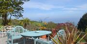 Outdoor seating and sea views, Bowden House, Torquay, Devon