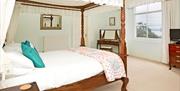 Four poster bedroom with view, Villa Braganza, Torquay, Devon