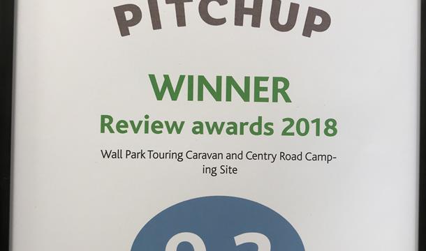 PITCHUP WINNER at Wall Park Touring Caravan and Centry Camping site, Brixham, Devon