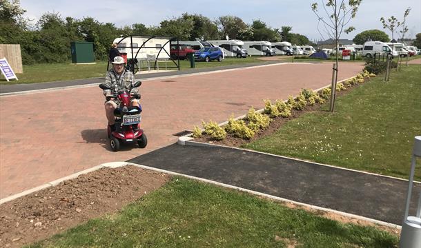 Mobility friendly at Wall Park Touring Caravan and Centry Camping site, Brixham, Devon