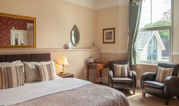 All Deluxe King rooms have seating areas at Court Prior, Torquay, Devon