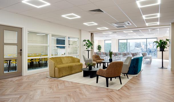 cozy space meeting room hire at The Hampton by Hilton, Torquay, Devon