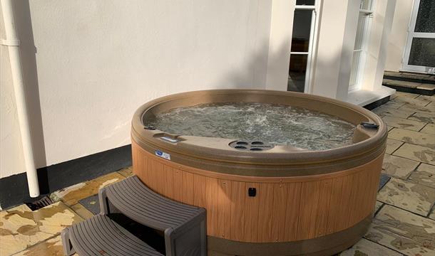 Hot tub at Babbacombe Hall, Torquay, Devon
