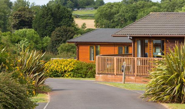 holiday lodge at Whiltehill Country Park, Paignton, Devon