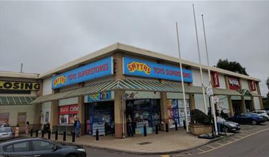 The outside of Smyths Toys in Charlton, showing a