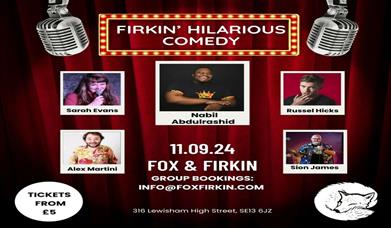 Firkin Hilarious Comedy @ Fox and Firkin Lewisham: Nabil Abdulrashid, Russell Hicks and more