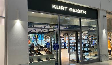 Outside Kurt Geiger at The O2. A nice looking shop with a large selection of items.