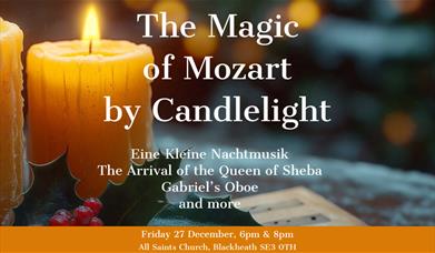 Be transported for an hour of calm and joyous music making with the magic of Mozart in serene candlelight, featuring Mozart’s captivating ‘Eine Kleine