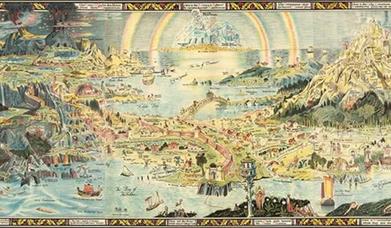 In this workshop, students will create their own vintage fantasy map inspired by Bernard Sleigh's stunning ancient map of fairyland