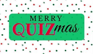 A festive Christmas Special Edition Quiz set in the Visitors' Book Café, adorned with holiday decorations and cheer!