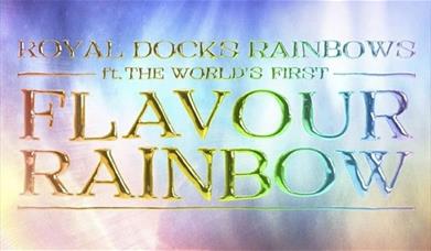 The world's first Flavour Rainbow installation featuring a flavour rainbow.