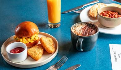 Enjoy the energising breakfast menu and barista coffee at the Bureau Restaurant in the heart of London's Design District