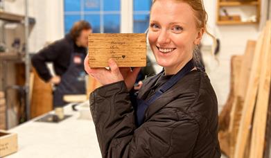 Join the Rivershop for a hands-on carpentry course where you will assemble and finish a beautifully crafted trinket box using premium English hardwood