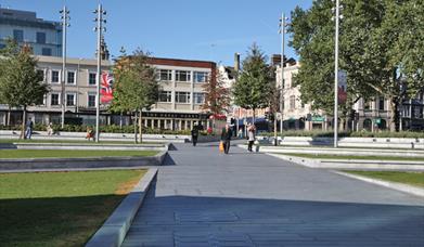 Overlooking General Gordon Square from one end of the garden.