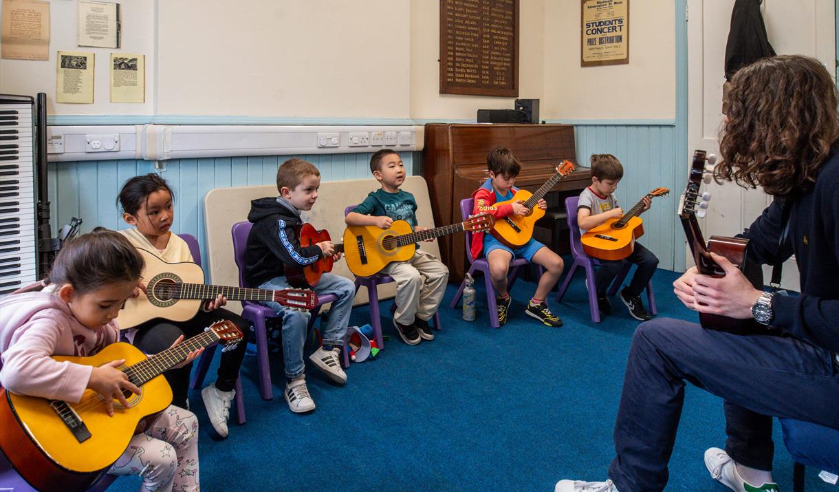 A fantastic opportunity to learn an instrument in supportive small groups following a tailored curriculum