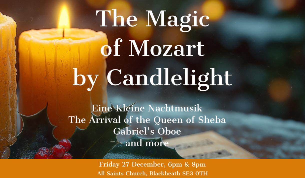 Be transported for an hour of calm and joyous music making with the magic of Mozart in serene candlelight, featuring Mozart’s captivating ‘Eine Kleine