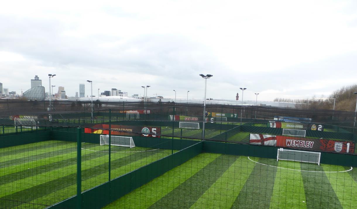 Multiple 5 a side football pitches at Goals in Eltham.