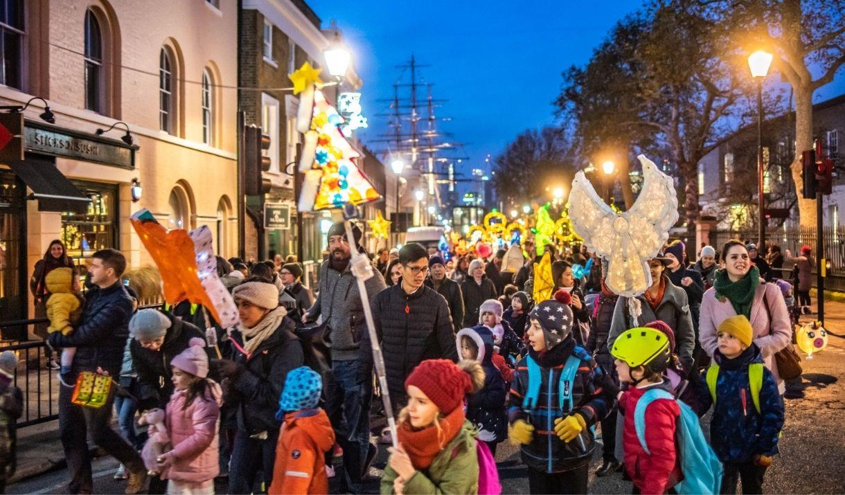 A spectacular Greenwich lantern procession and Greenwich Market's Christmas tree lights switch ON