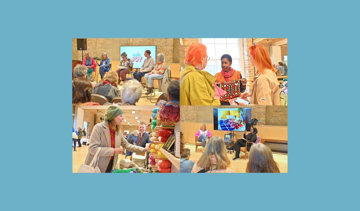 Make Joy is a one-day celebration of yarn and friendship for knitters, crocheters and makers